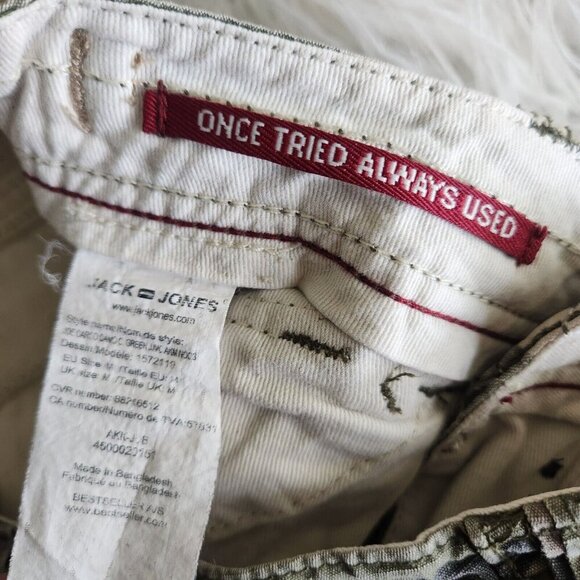 Jack & Jones Camo Cargo Shorts Mens‎ W32 UK M Ripstop Comfort Fit Button Fly - Picture 5 of 16